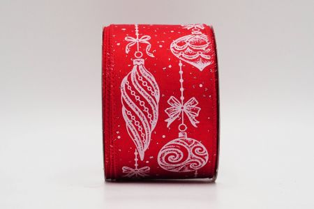 Ретро рождественские украшения лента_KF7310GC-7-7_red